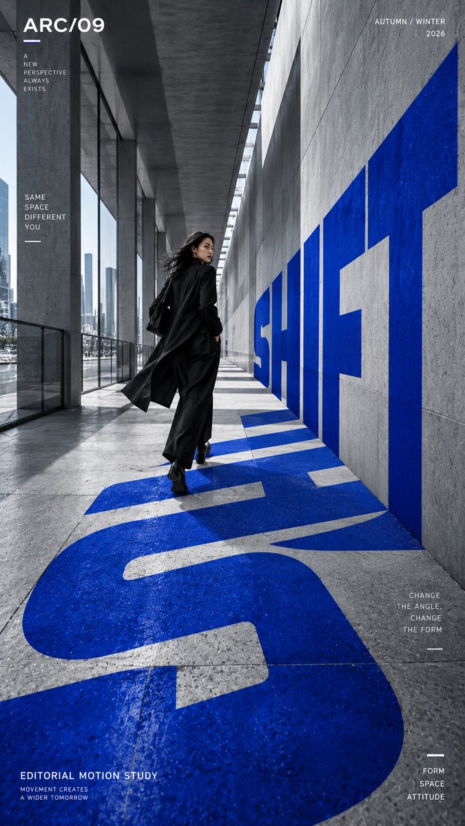 Perspective Type Poster Design With Oversized Letters — AI result, variation 2 of 4