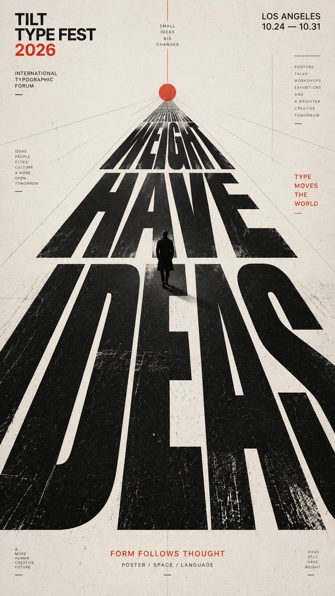 Perspective Type Poster Design With Oversized Letters — AI result, variation 4 of 4
