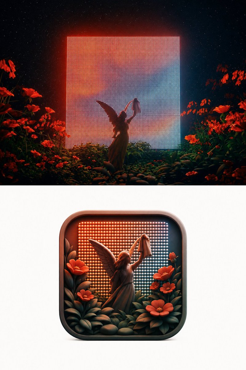 Photo To 3D Rounded Icon Poster — AI result, variation 2 of 3