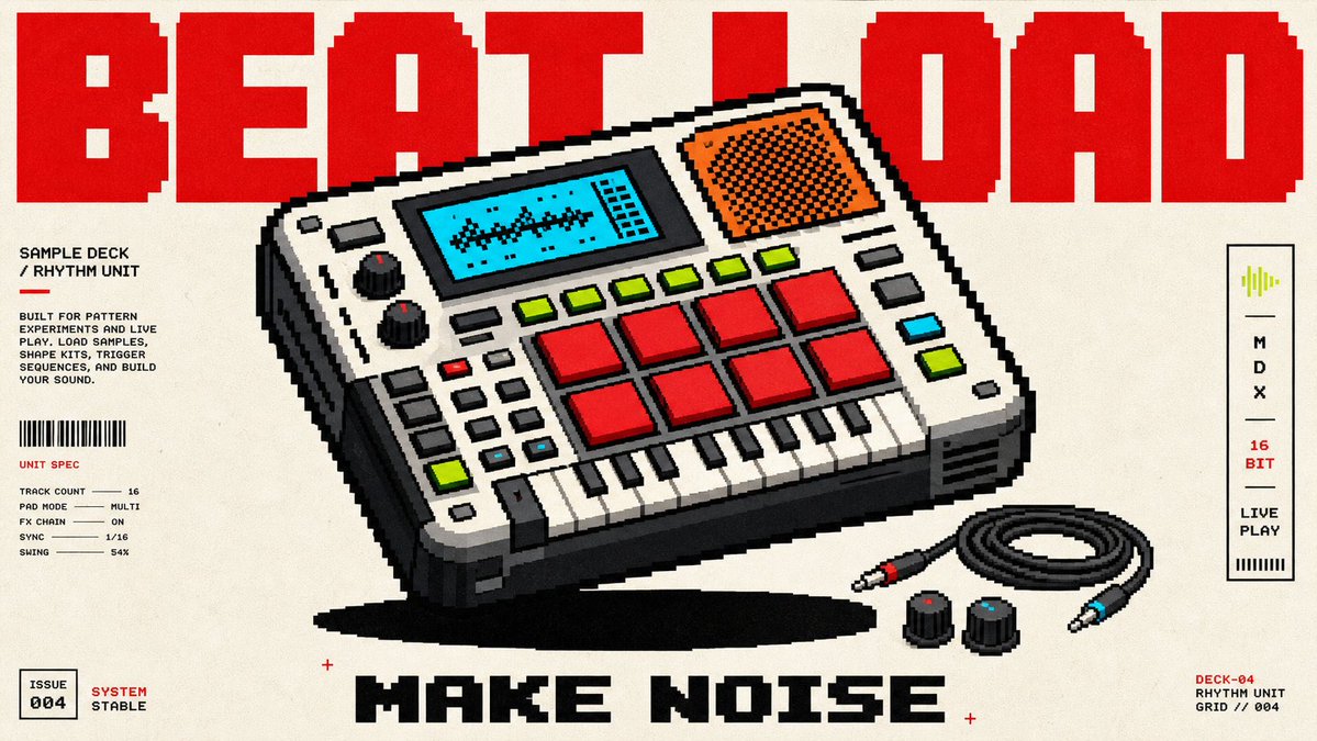 Pixel Art Hardware Spec Sheet Poster in Retro Style — AI result, variation 3 of 4