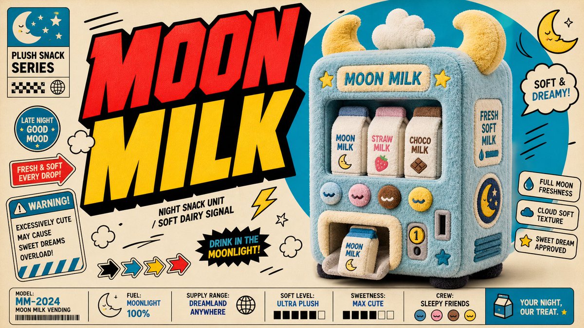 Plush Comic Toy Product Poster in Retro Style — AI result, variation 2 of 4