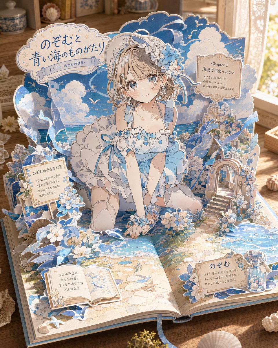 Pop-Up Storybook Portrait With Pages That Spring to Life — AI result, variation 2 of 4