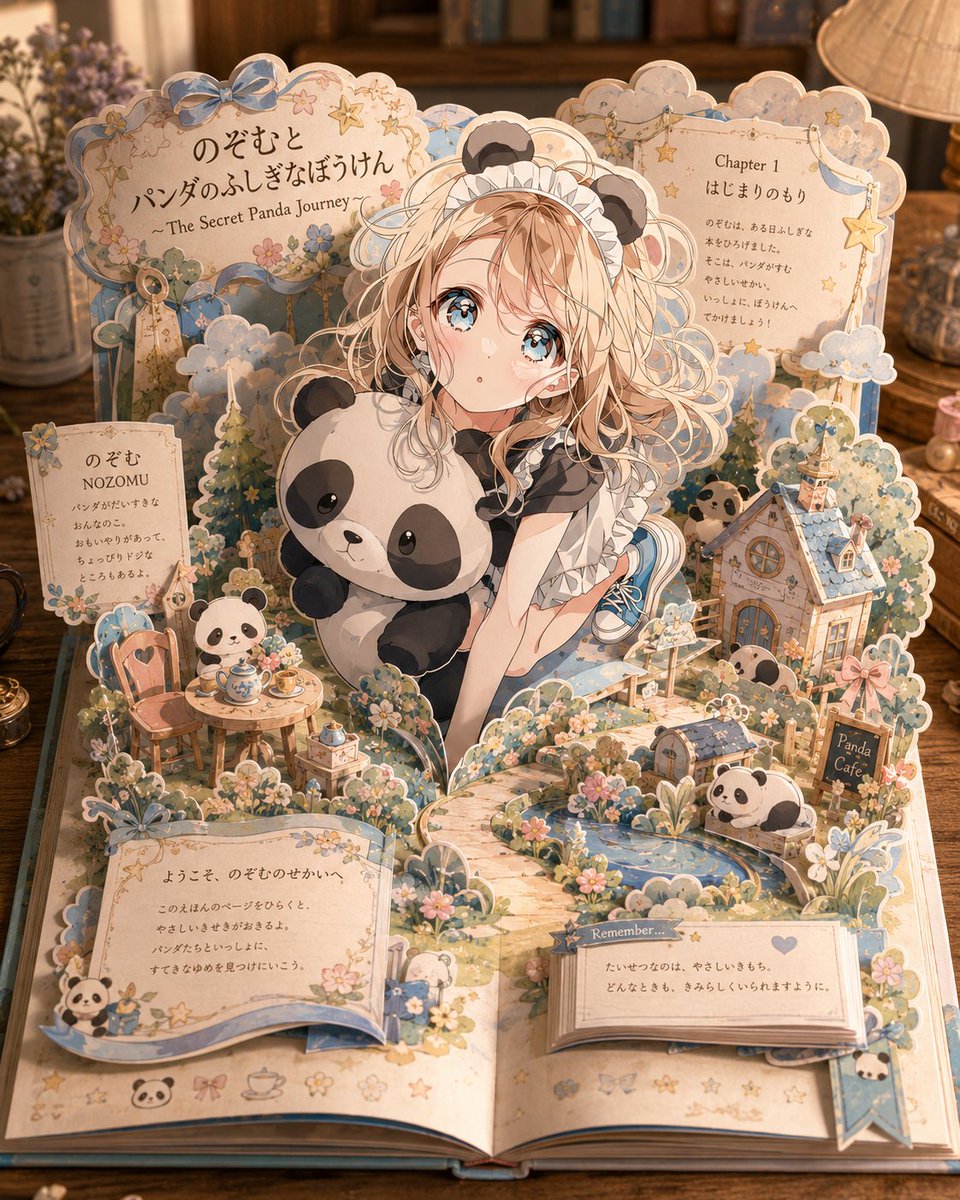 Pop-Up Storybook Portrait With Pages That Spring to Life — AI result, variation 4 of 4
