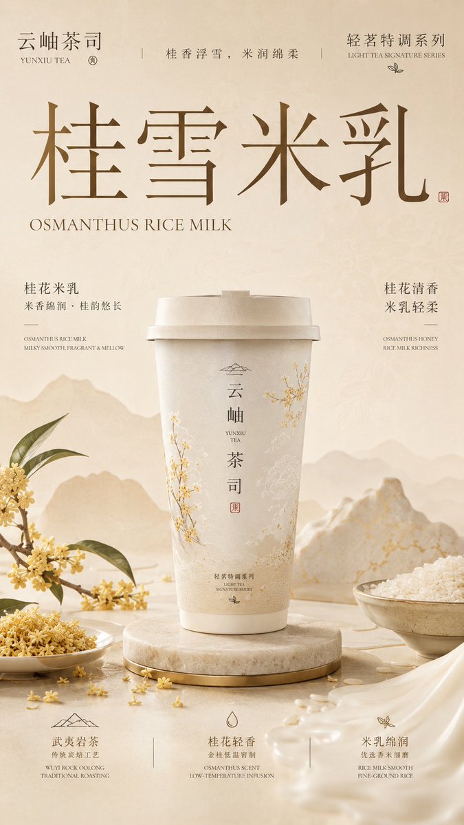 Premium Tea Cup Packaging Key Visual Poster — AI result, variation 3 of 4