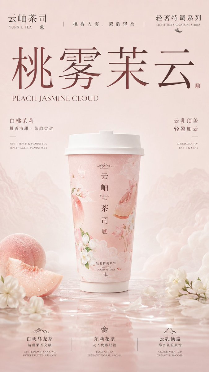 Premium Tea Cup Packaging Key Visual Poster — AI result, variation 4 of 4