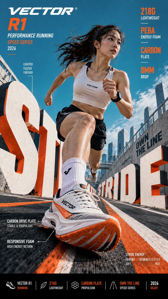 Product Perspective Campaign Poster With Oversized Type — AI result, variation 3 of 4