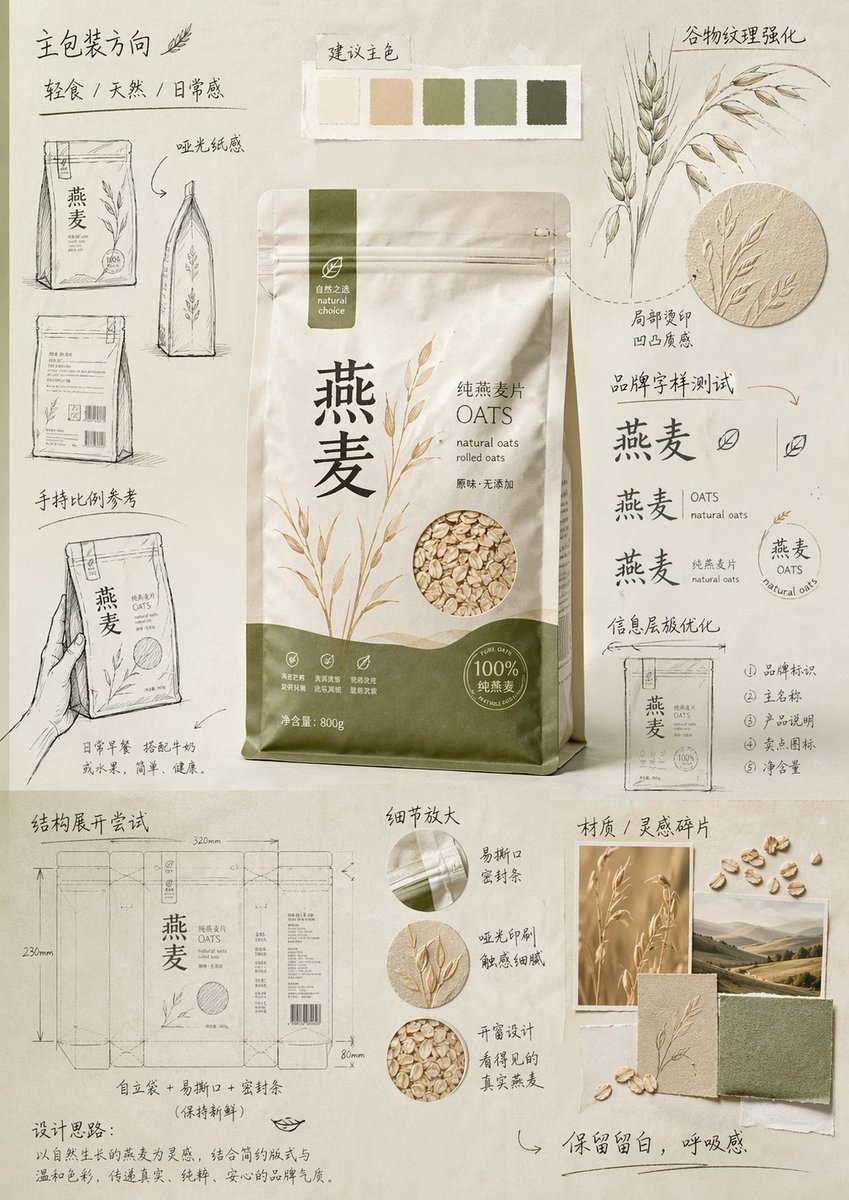 Product Pitch Board With Packaging Sketches — AI result, variation 2 of 4