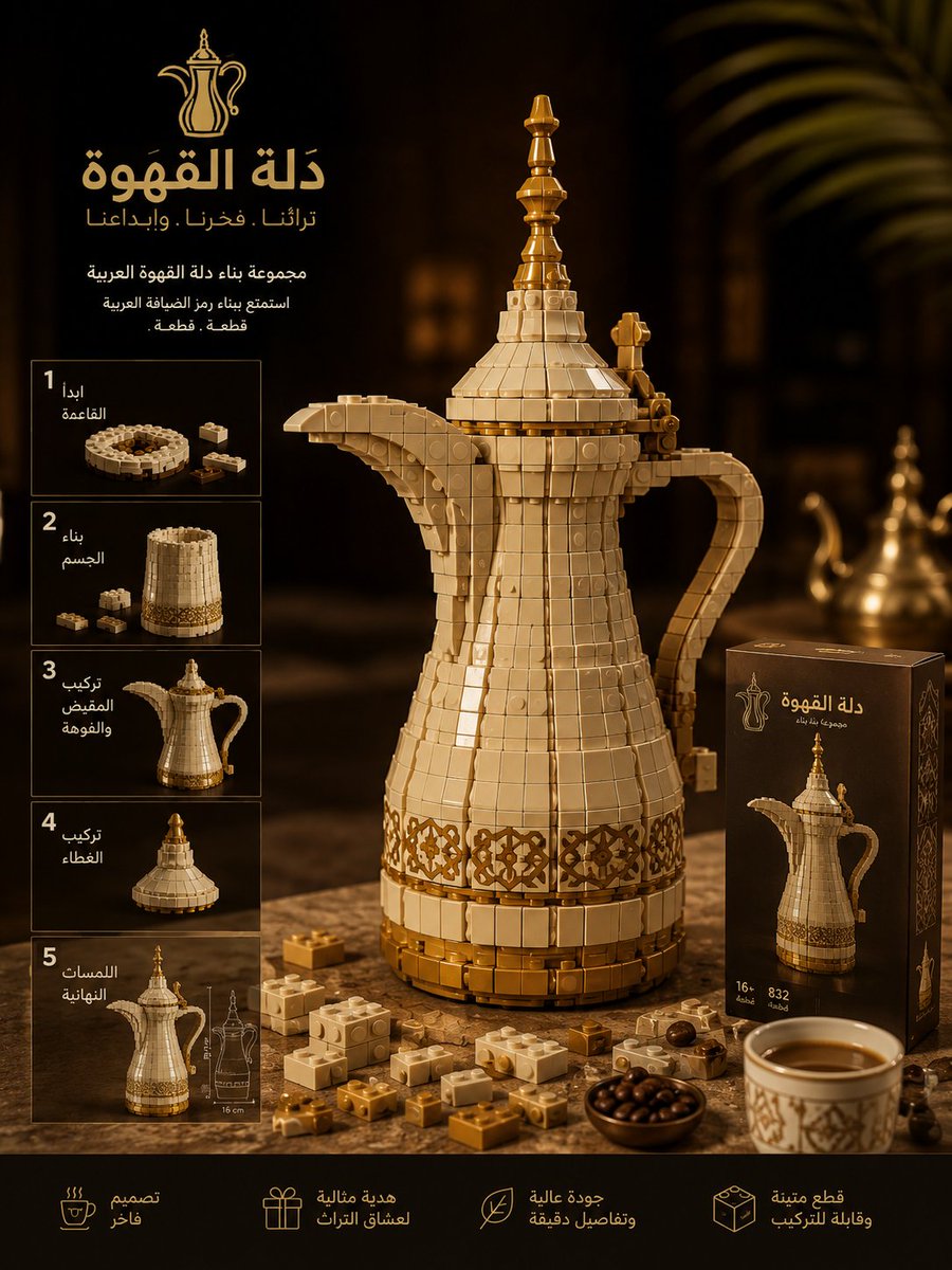 Product Shown as a Collectible Brick Set Ad — AI result, variation 2 of 4