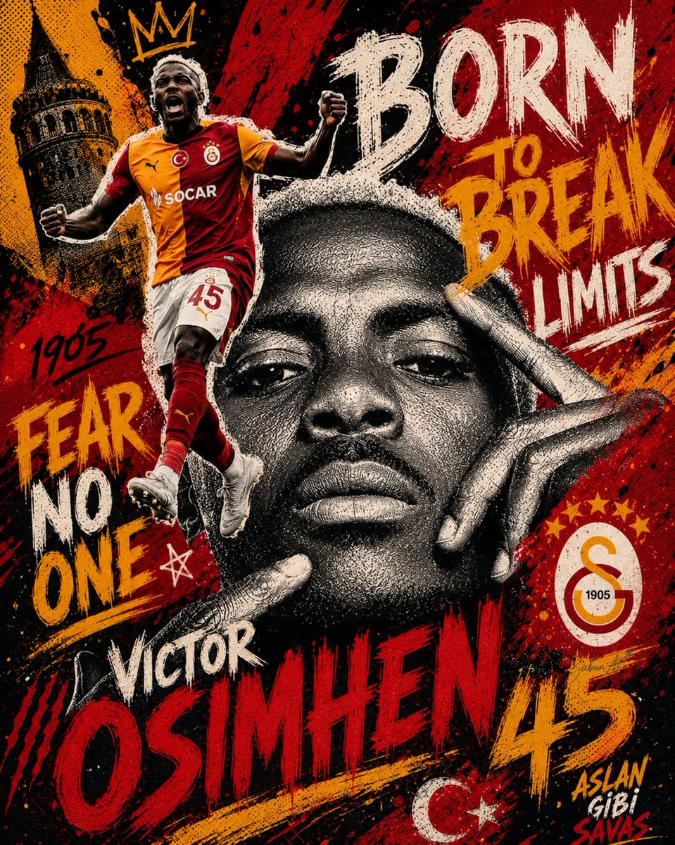 Punk Collage Football Poster in Red and Blue — AI result, variation 2 of 2