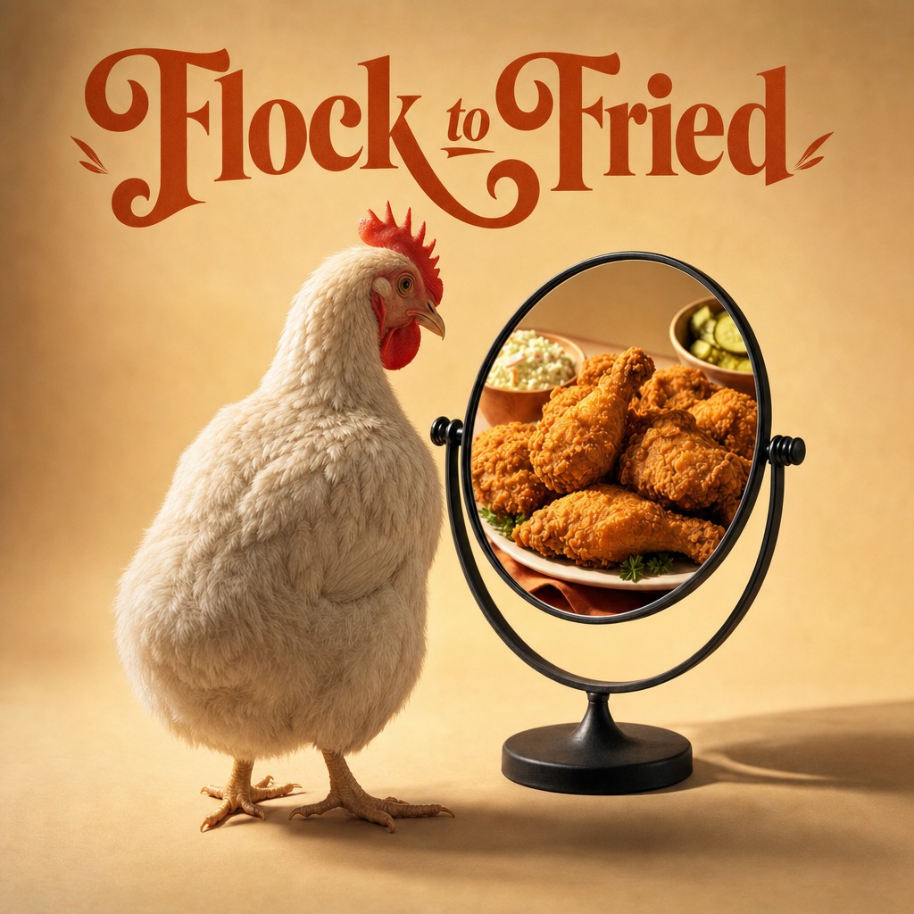 Raw Ingredient Mirror Reflection Food Ad Photo — AI result, variation 2 of 2
