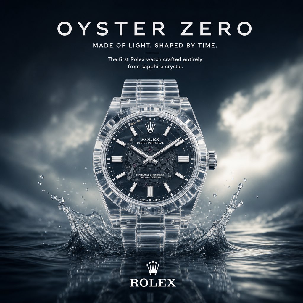Reimagined Rolex Watch Ad Concept in Square Format — AI result, variation 2 of 2
