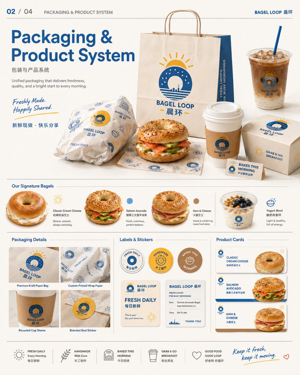 Restaurant Brand Proposal Case Study Pages — AI result, variation 2 of 4
