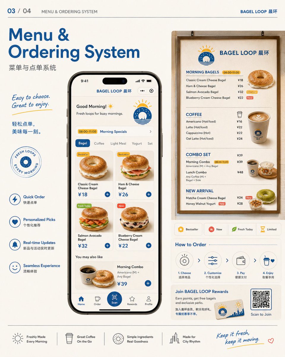 Restaurant Brand Proposal Case Study Pages — AI result, variation 3 of 4