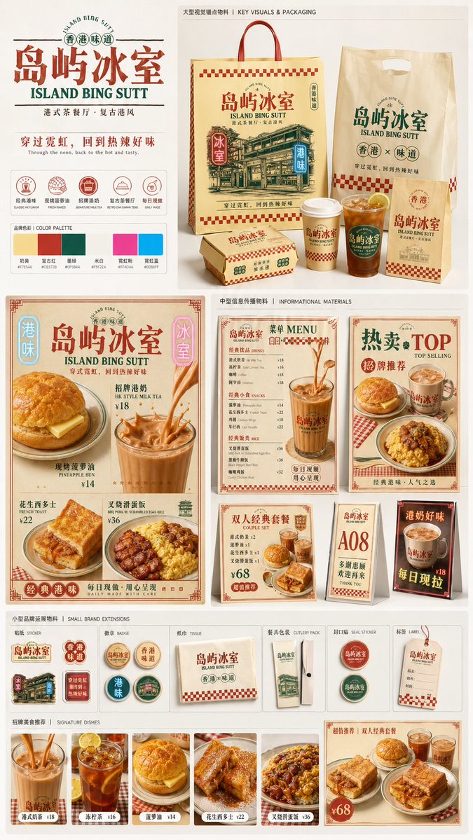 Restaurant Brand Touchpoint Matrix Mockup — AI result, variation 2 of 4