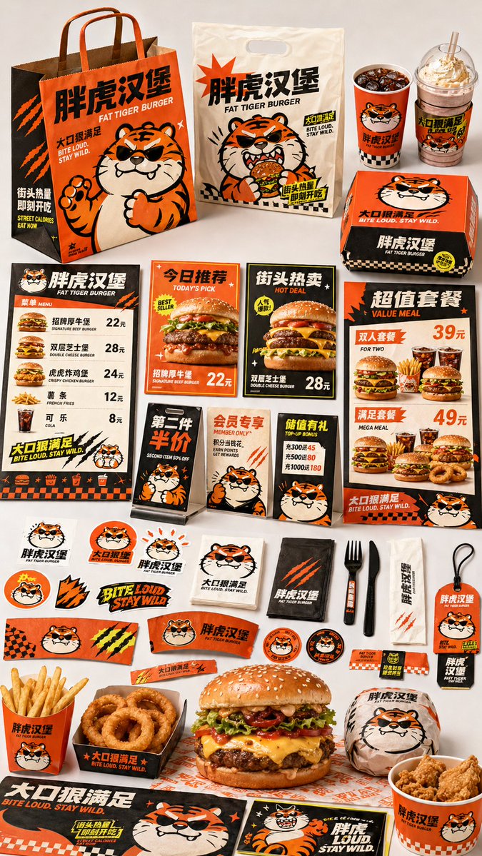 Restaurant Brand Touchpoint Matrix Mockup — AI result, variation 4 of 4