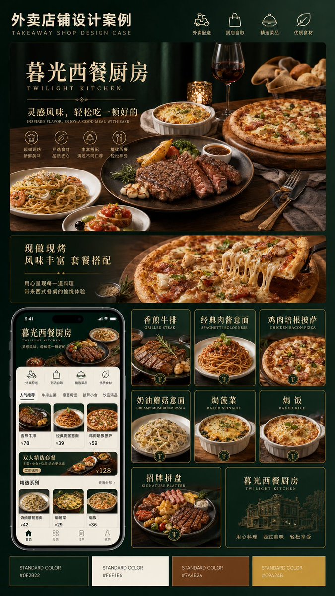 Restaurant Delivery Storefront Decoration Mockup Set — AI result, variation 2 of 4