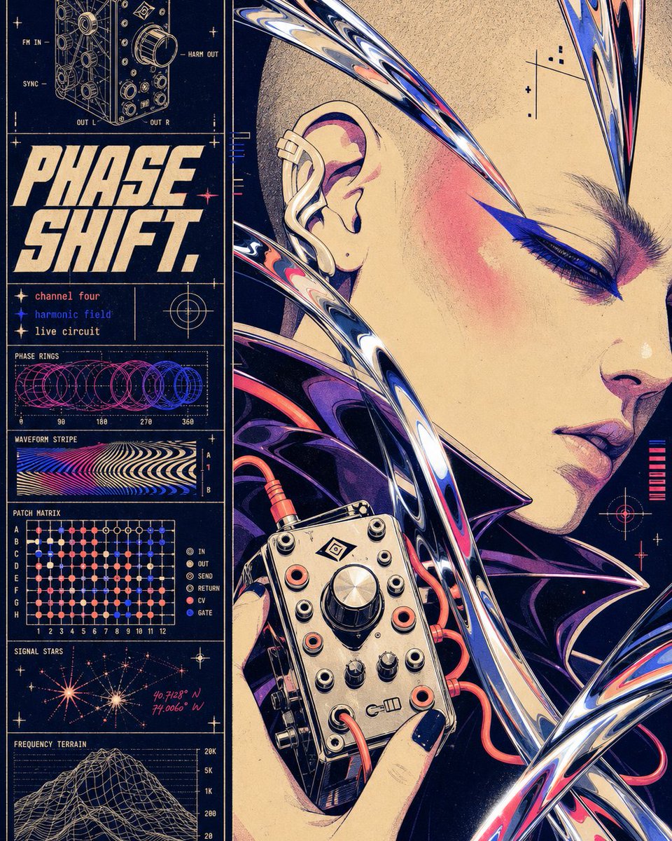 Retro-Futurist Editorial Portrait Dossier Layout — AI result, variation 3 of 4