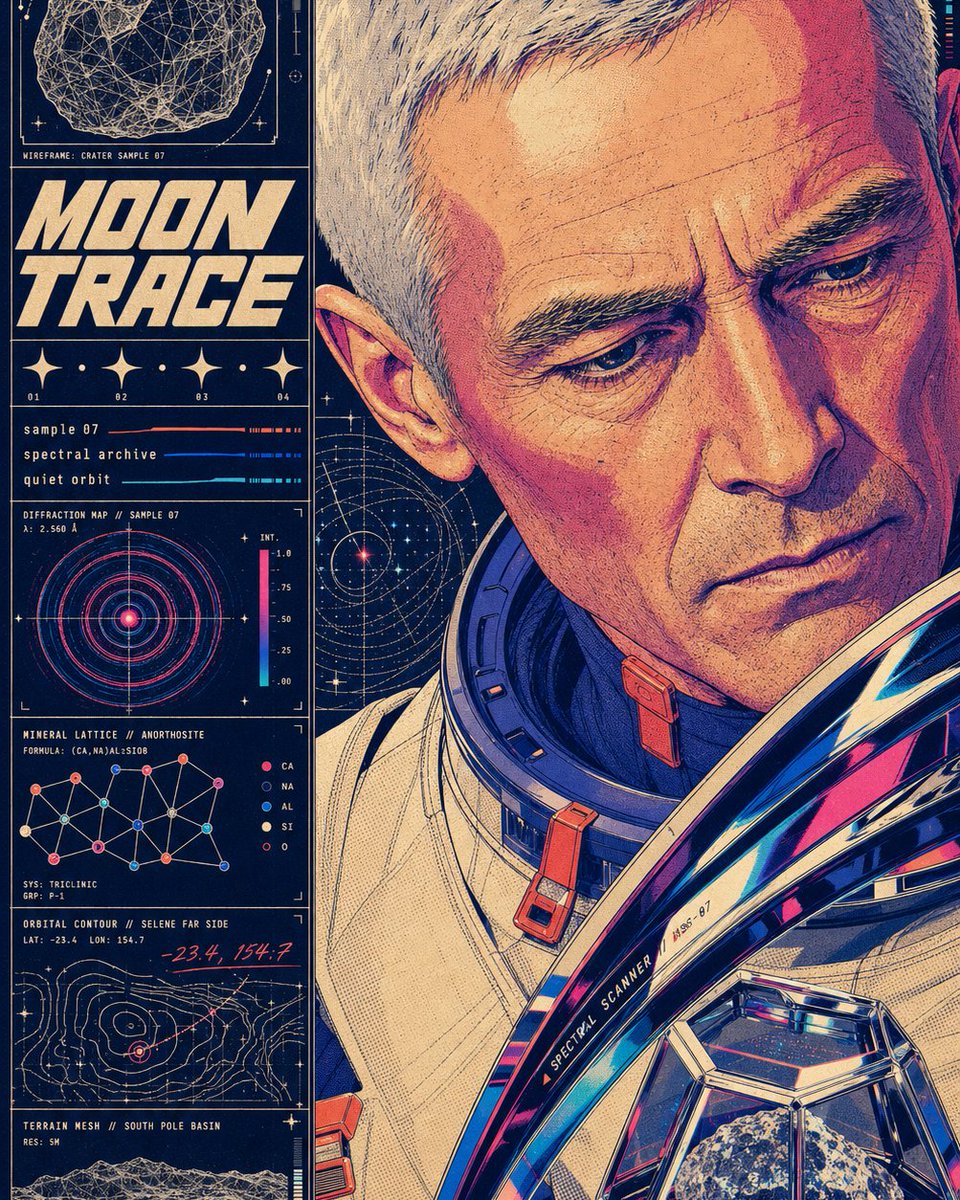 Retro-Futurist Editorial Portrait Dossier Layout — AI result, variation 4 of 4