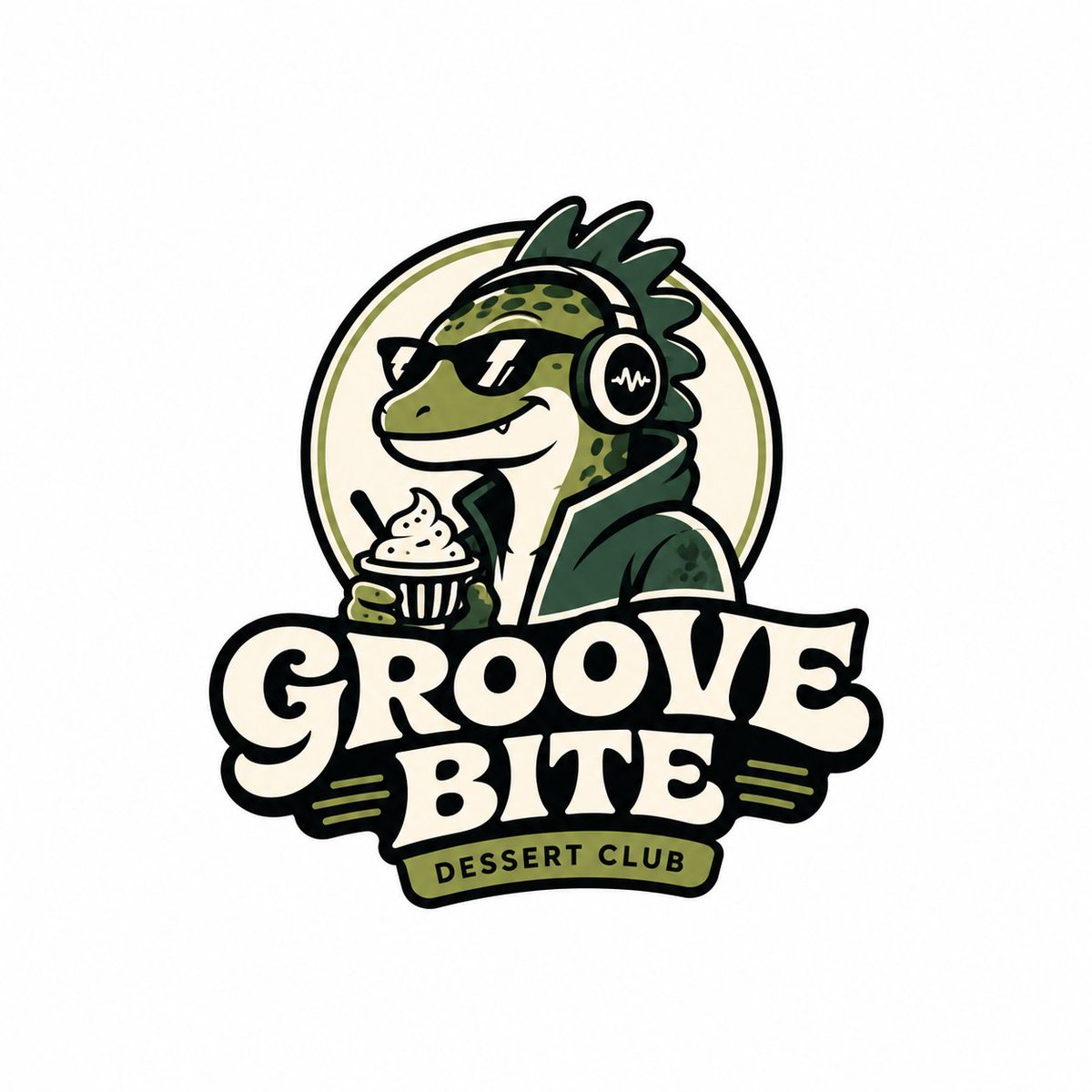 Retro Indie Mascot Logo With Wordmark — AI result, variation 2 of 4