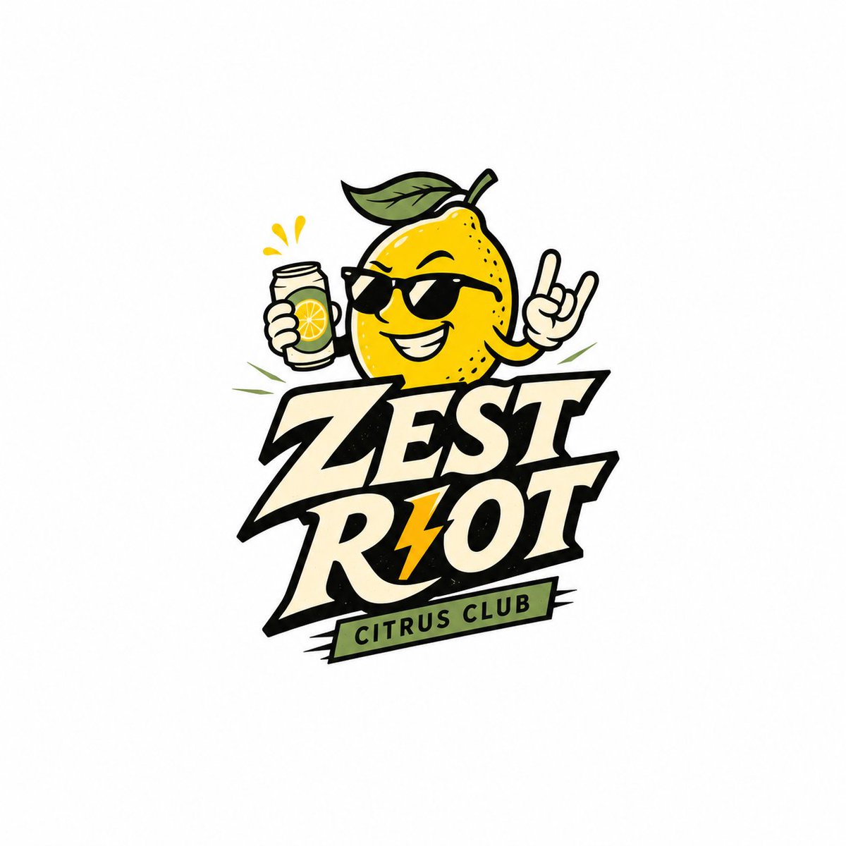 Retro Indie Mascot Logo With Wordmark — AI result, variation 3 of 4