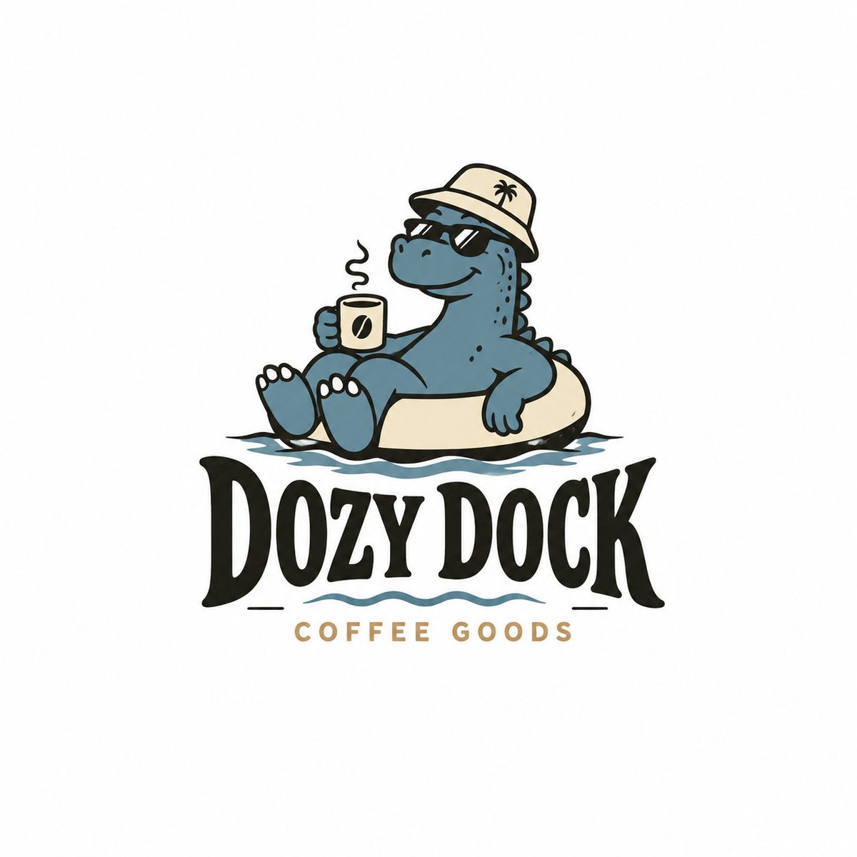 Retro Indie Mascot Logo With Wordmark — AI result, variation 4 of 4