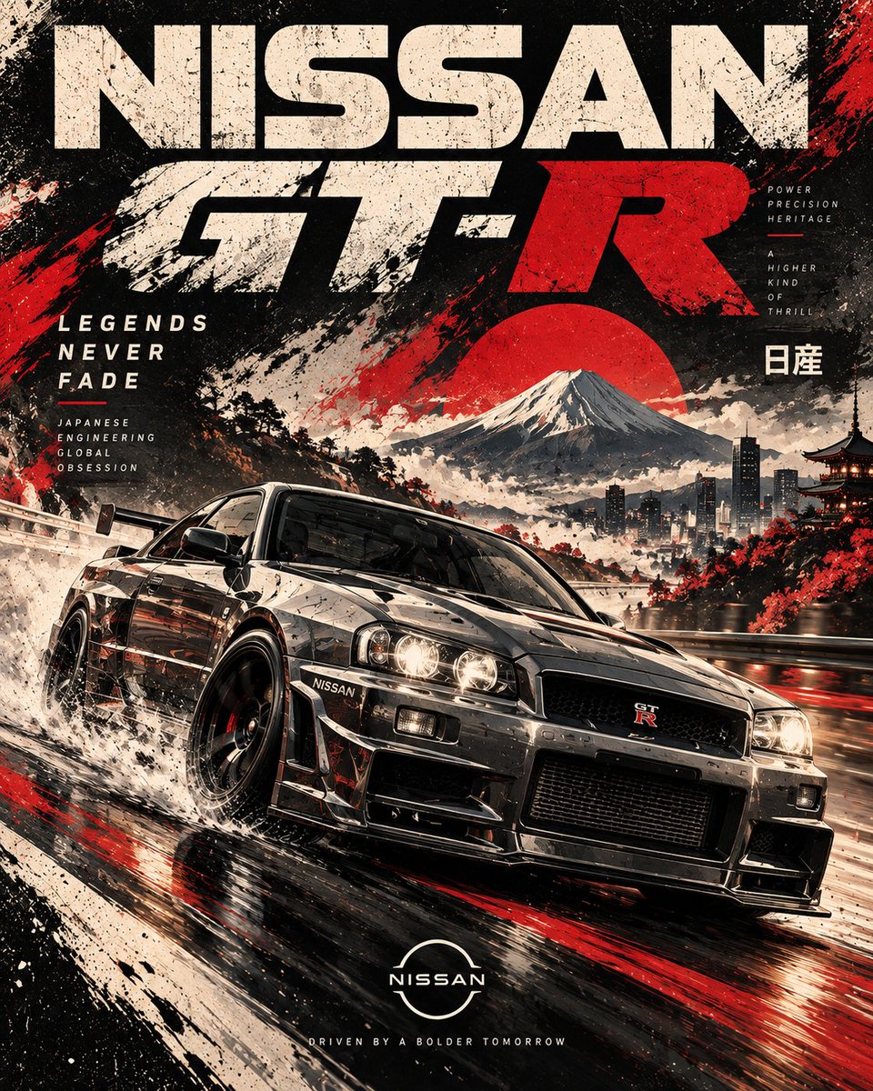 Retro Racing Car Editorial Poster in 4:5 — AI result, variation 2 of 4
