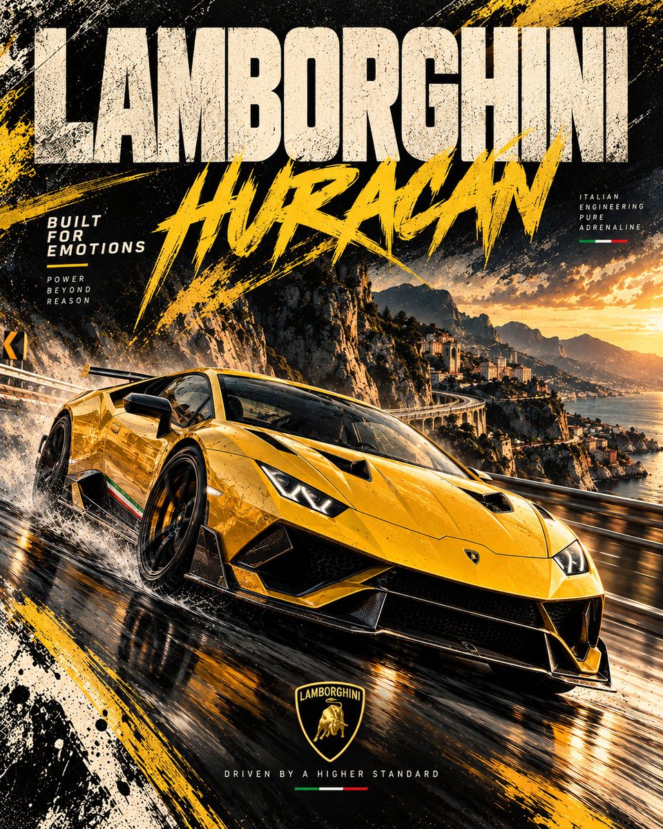 Retro Racing Car Editorial Poster in 4:5 — AI result, variation 4 of 4