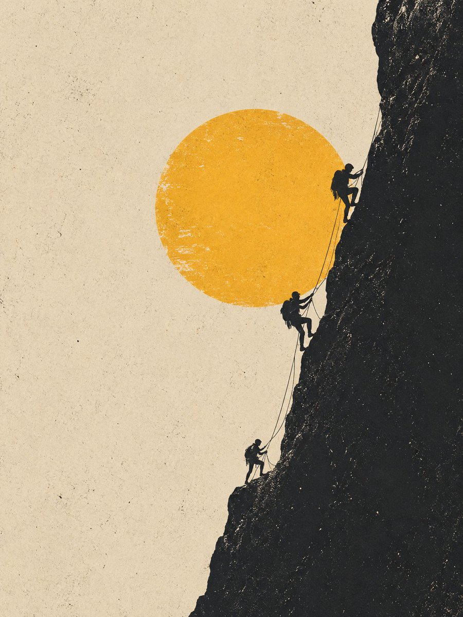 Retro Woodcut Silhouette With Yellow Sun Print — AI result, variation 3 of 4