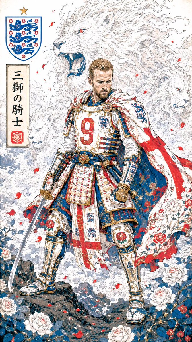 Samurai Footballer Ukiyo-e Sports Poster — AI result, variation 4 of 4
