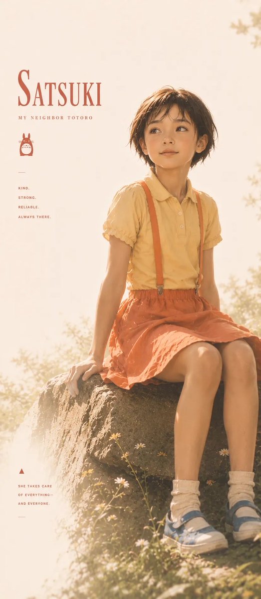 Satsuki Studio Ghibli Style Portrait Poster — AI result, variation 2 of 2