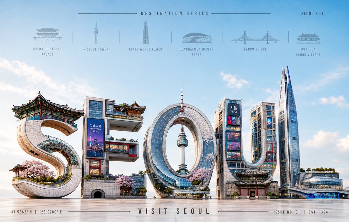 Sculpted City Name Travel Poster Design — AI result, variation 2 of 4
