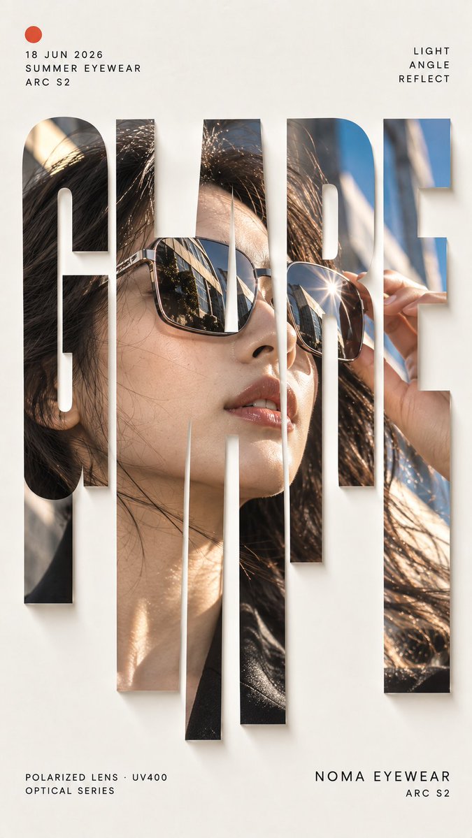 Sliced Typography Fashion Campaign Poster — AI result, variation 3 of 4