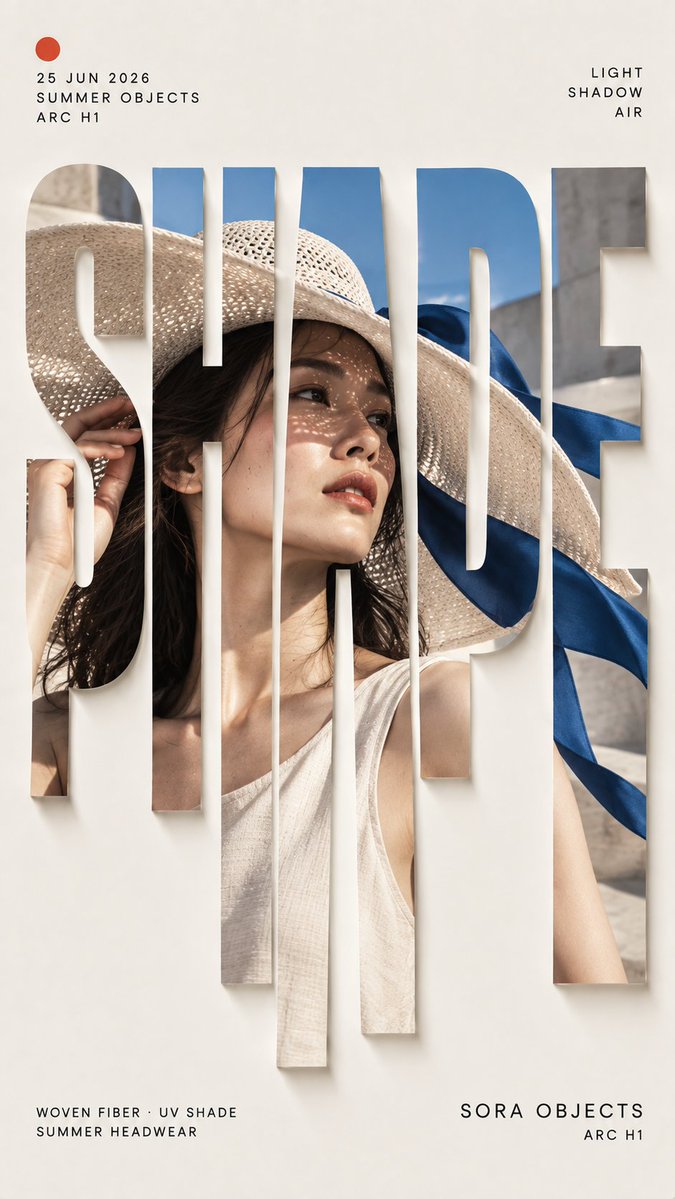 Sliced Typography Fashion Campaign Poster — AI result, variation 4 of 4