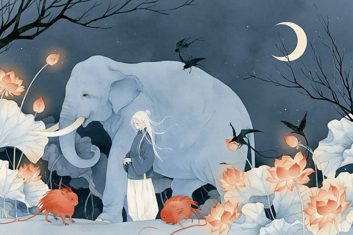 A landscape illustration built around the idea of a blank page waiting for a kind message. The picture leans on a soft, gentle palette and a loose, varied…