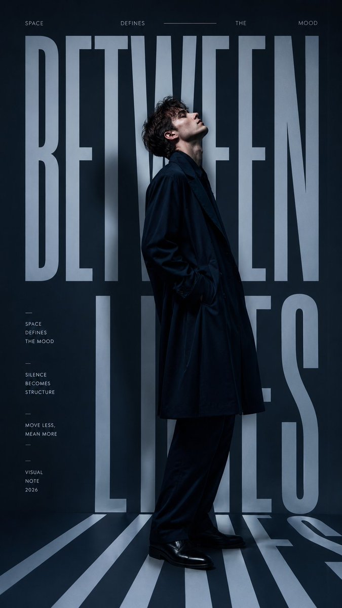 Four editorial poster layouts that fold a fashion portrait into oversized type, foreground blur, or repeated face fragments. Each one builds around a single…