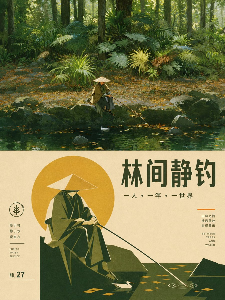 Split Photo Poster with Flat Illustration — AI result, variation 2 of 4