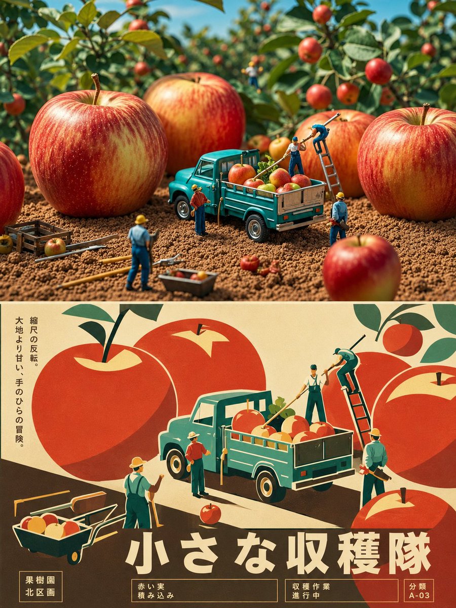 Split Photo Poster with Flat Illustration — AI result, variation 3 of 4