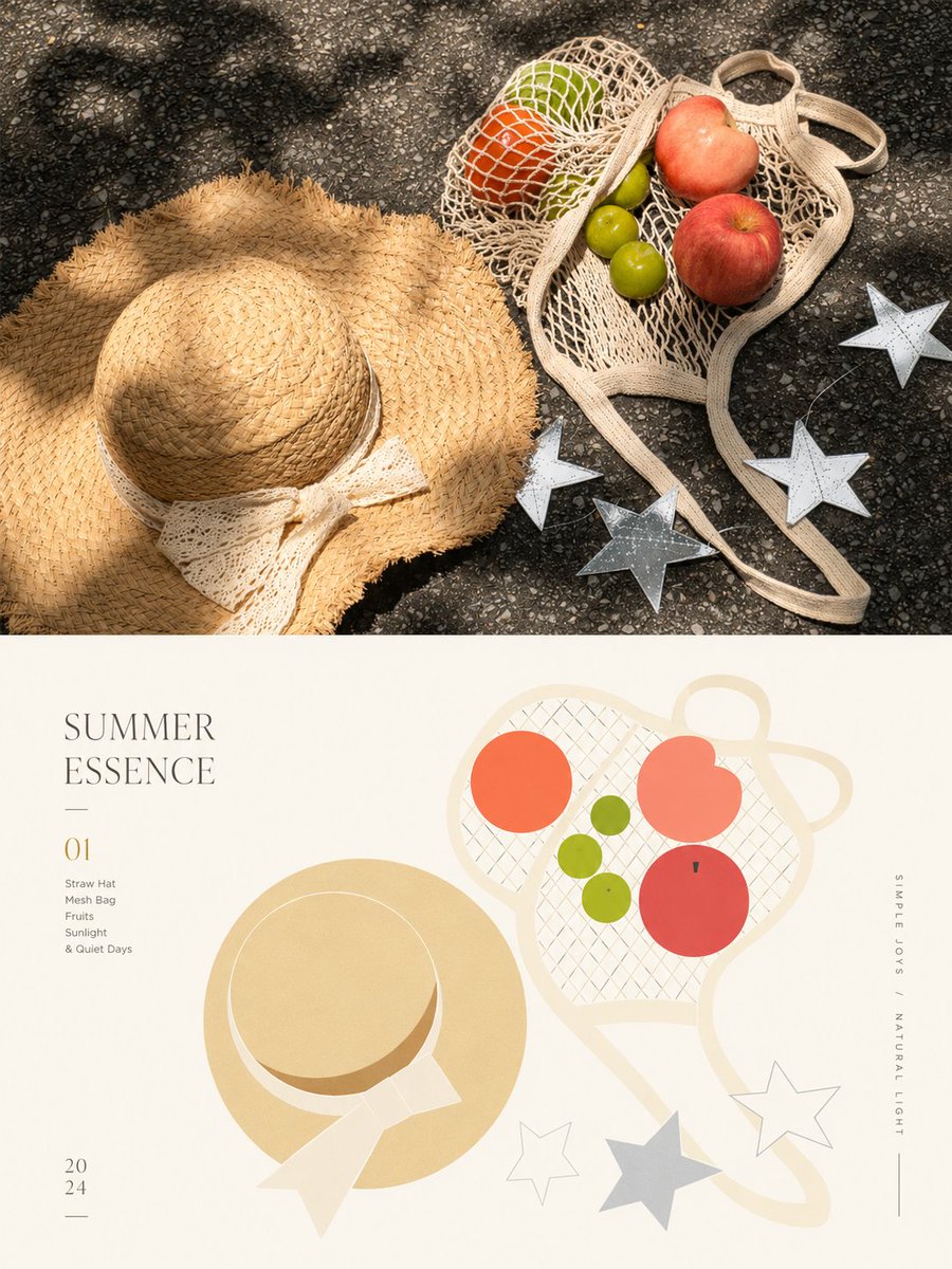 Split Portrait Poster With Geometric Healing Palette — AI result, variation 4 of 4
