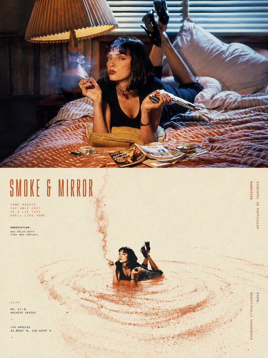 A photo fills the top half of a 3:4 poster and a small figure in negative space fills the bottom, drawn as a Risograph-style field of fine lines and halftone…