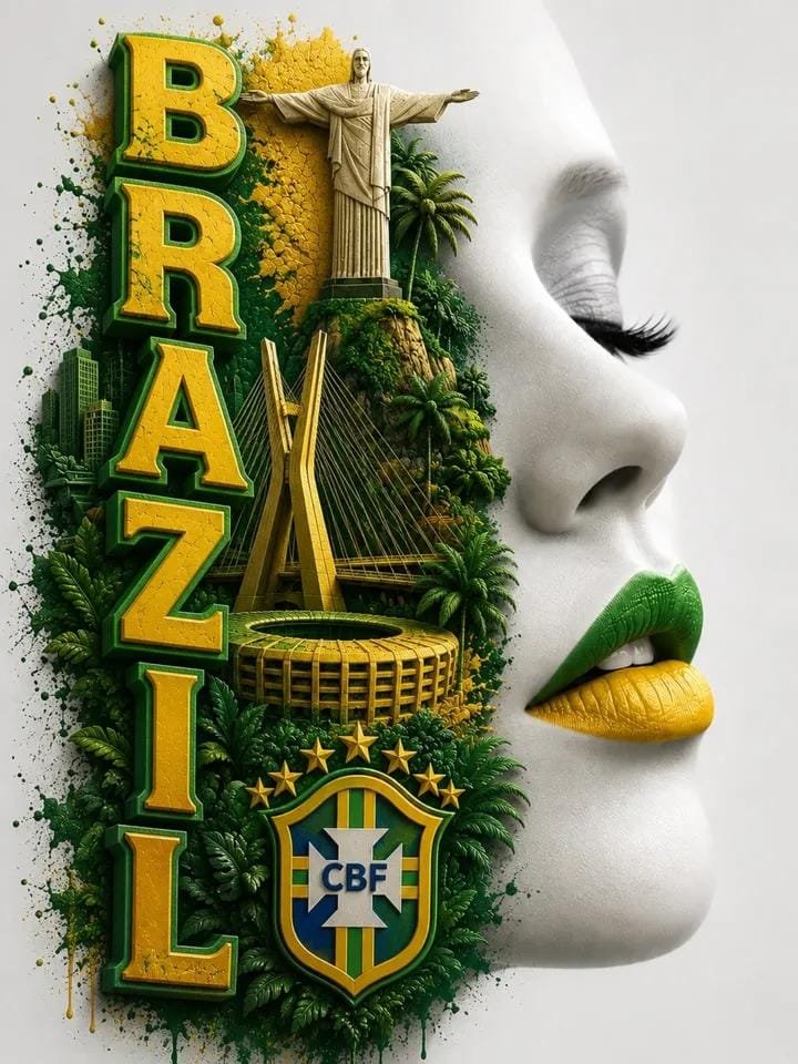 Split Profile Football Nation Poster Design — AI result, variation 2 of 4