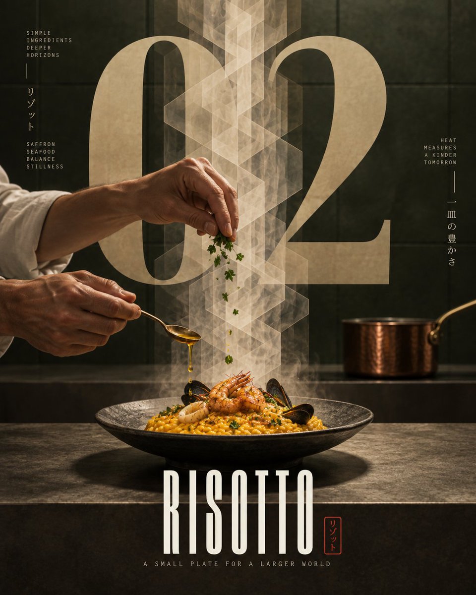 Steamed Dumplings Architectural Food Poster Design — AI result, variation 2 of 3