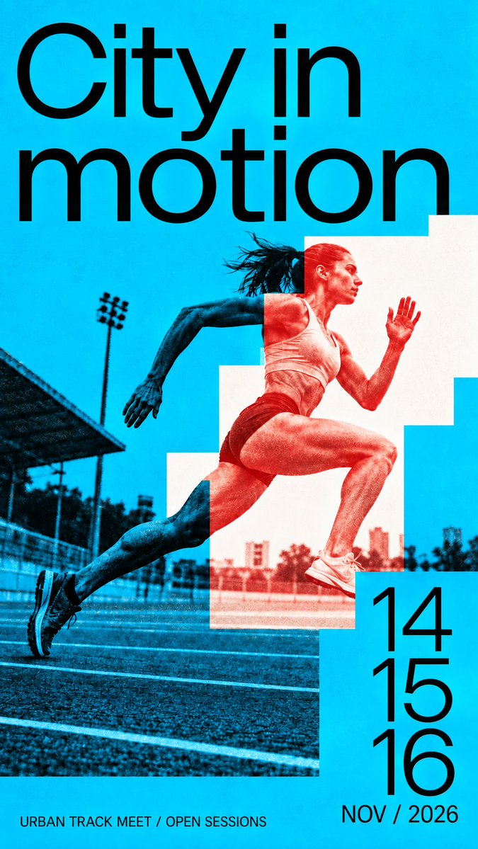 Stepped Duotone Event Poster for Sports and Crafts — AI result, variation 4 of 4