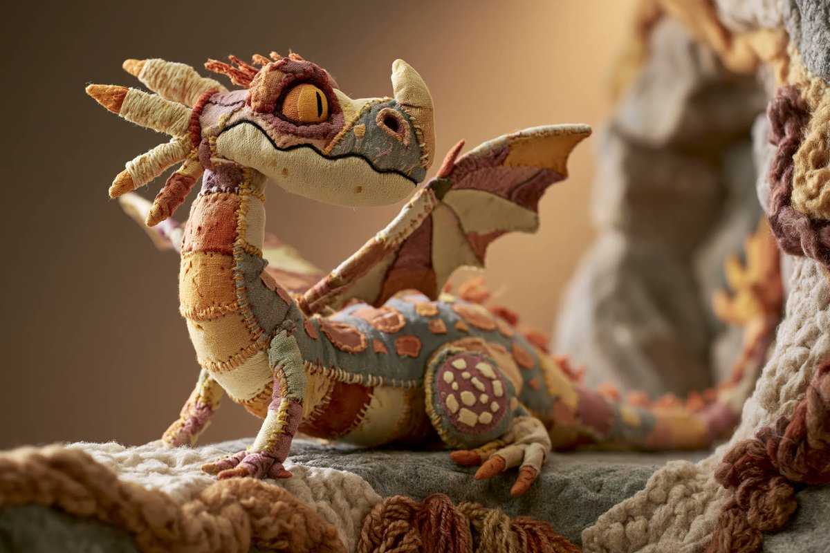 Stop-Motion Fabric Sculpture Scene With Felt and Yarn — AI result, variation 4 of 4