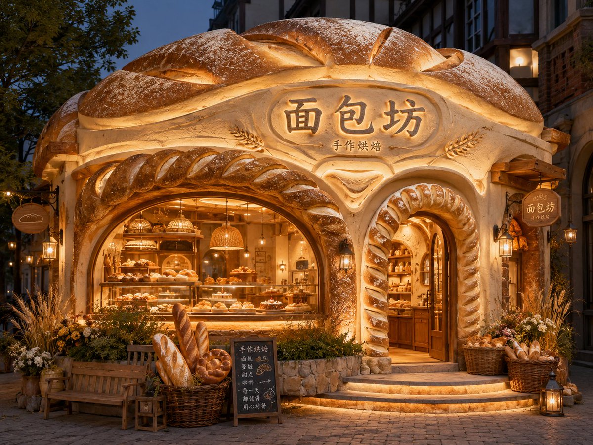 Storefront Facade Shaped by Its Product in 4:3 — AI result, variation 3 of 4