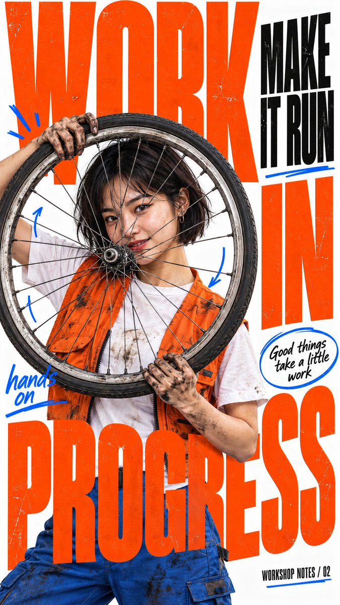 Street Culture Magazine Poster With Cutout Typography — AI result, variation 2 of 4