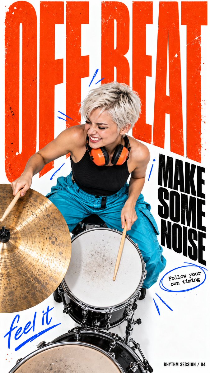Street Culture Magazine Poster With Cutout Typography — AI result, variation 4 of 4