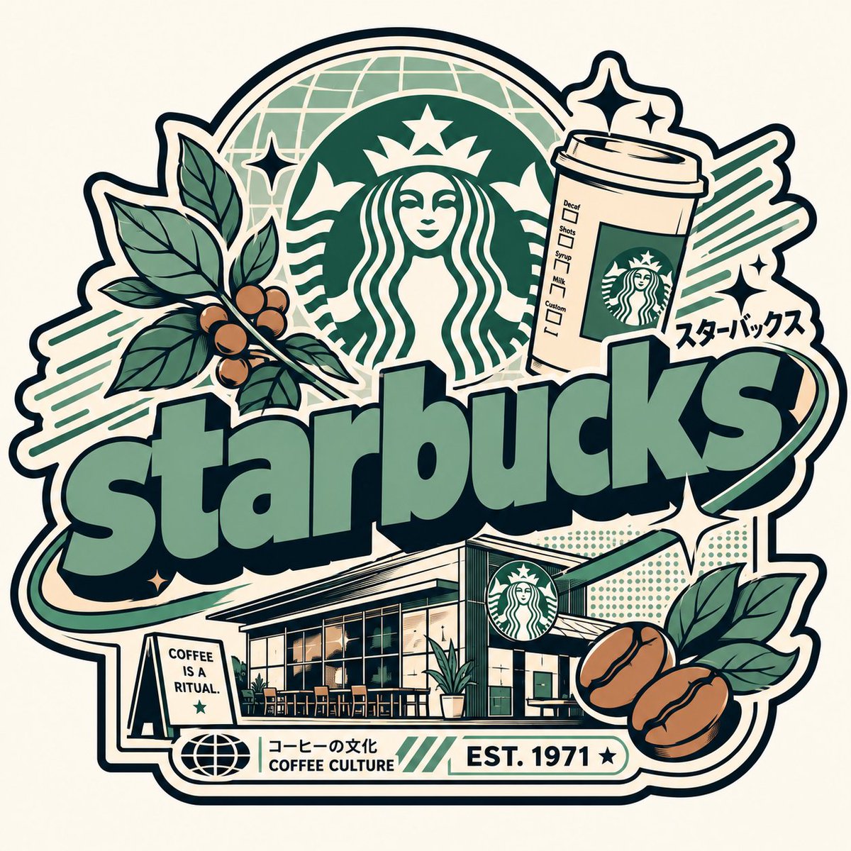 Subject Name Sticker Badge Vector Design — AI result, variation 4 of 4