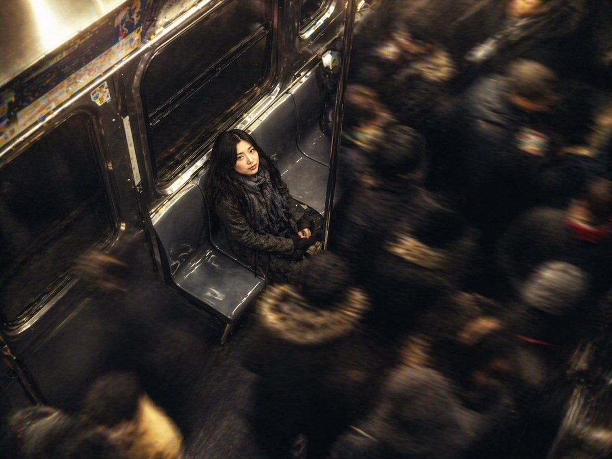 Subway Passenger Portrait in Candid Documentary Style — AI result, variation 3 of 4