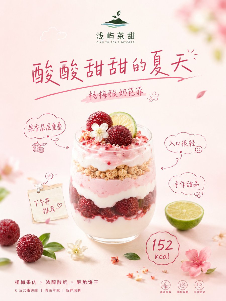 Summer Drink Product Poster With Handwritten Annotations — AI result, variation 2 of 4