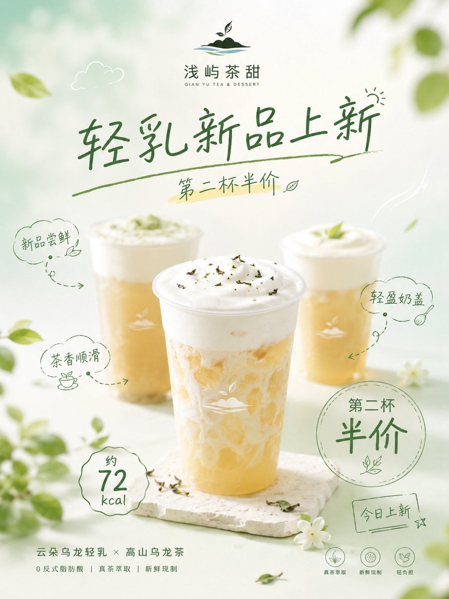 Summer Drink Product Poster With Handwritten Annotations — AI result, variation 3 of 4